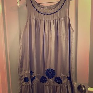 Grey Floreat Anthropologie Dress